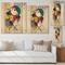 Designart - Colored Geometric Abstract Compositions II - Modern Print on Natural Pine Wood